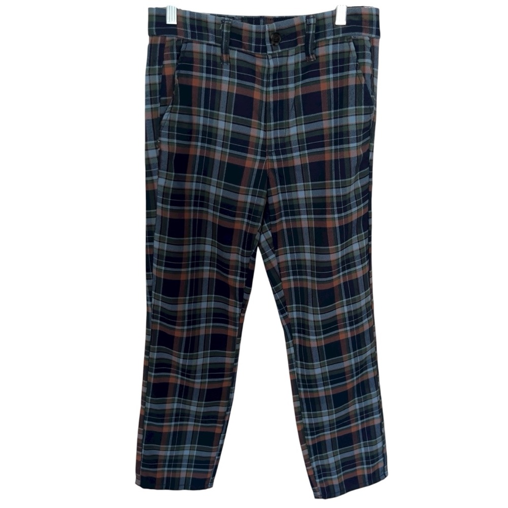 American Eagle Outfitters Stretch Super High Rise Skinny Plaid Trousers Size 4